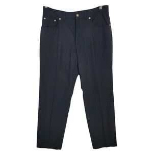 St. Croix Collections Men's Pants Size 34 Black Wool Blend Made in Italy Trouser